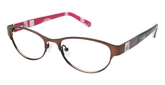 Sperry Top-Sider Sperry Top-Sider Orleans Single Vision Prescription Eyeglasses - Frame Matte Chocolate Brown, Size 52/16mm SPORLEANS02