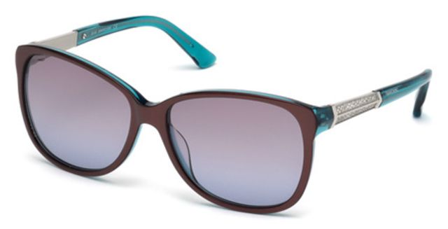 Swarovski Swarovski SK0083 Progressive Prescription Sunglasses SK00835871T - Lens Diameter 58 mm, Frame Color Bordeaux