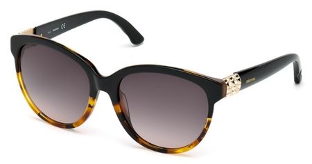 Swarovski Swarovski SK0089 Bifocal Prescription Sunglasses SK00895705B - Lens Diameter 57 mm, Frame Color Black