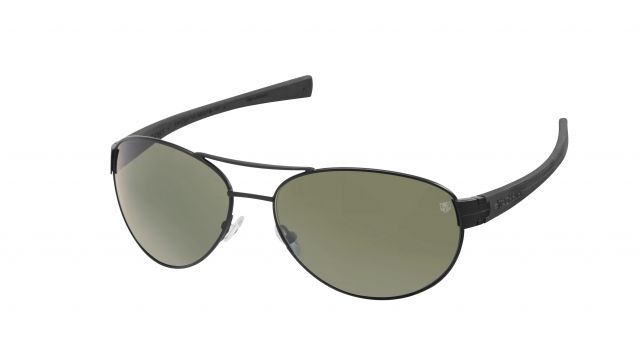 Tag Heuer Tag Heuer 0253 Single Vision Prescription Sunglasses, Black Frame - Black Temples Frame, Outdoor Green Lens-0253-301SV