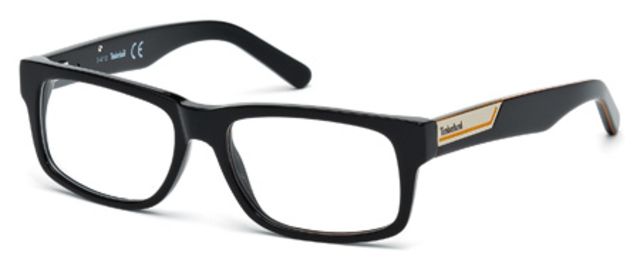 Timberland Timberland TB1288 Single Vision Prescription Eyeglasses - Shiny Black Frame, 54 mm Lens Diameter TB128854001