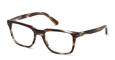 Tod's Tod's TO5106 Single Vision Prescription Eyeglasses - Havana Frame, 52 mm Lens Diameter TO510652056