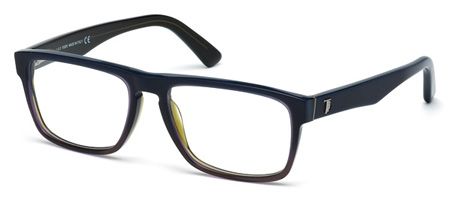 Tod's Tod's TO5127 Single Vision Prescription Eyeglasses - Blue Frame, 55 mm Lens Diameter TO512755092