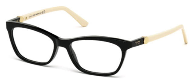 Tod's Tod's TO5143 Single Vision Prescription Eyeglasses - Black Frame, 55 mm Lens Diameter TO514355005