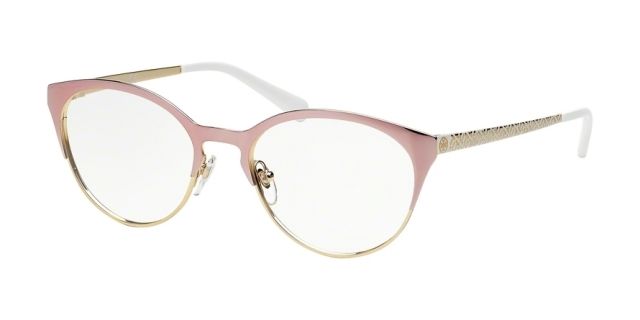 Tory Burch Tory Burch TY1041 Progressive Prescription Eyeglasses 3051-52 - Rose Gold Shimmer/gold Frame