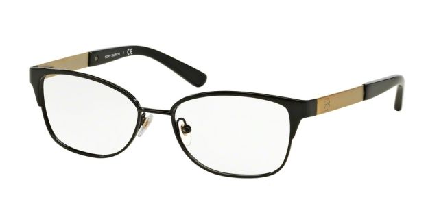 Tory Burch Tory Burch TY1046 Single Vision Prescription Eyeglasses 3100-50 - Black/Gold Frame