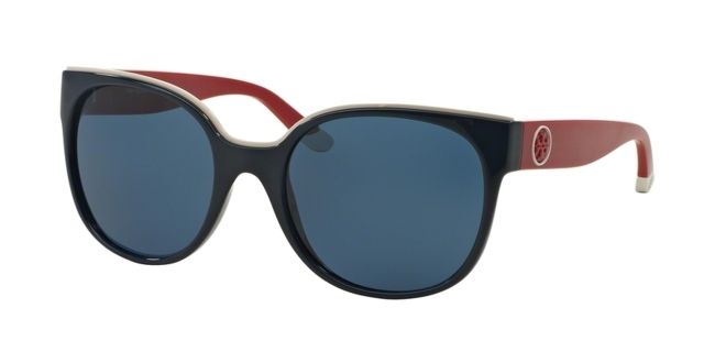 Tory Burch Tory Burch TY9042 Bifocal Prescription Sunglasses TY9042-148980-56 - Lens Diameter 56 mm, Frame Color Navy/racing Red