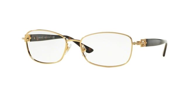 Versace Versace VE1226B Single Vision Prescription Eyeglasses 1002-52 - Gold Frame