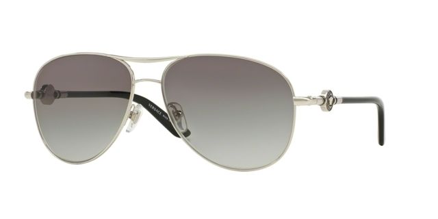 Versace Versace VE2157 Progressive Prescription Sunglasses VE2157-100011-58 - Lens Diameter 58 mm, Frame Color Silver
