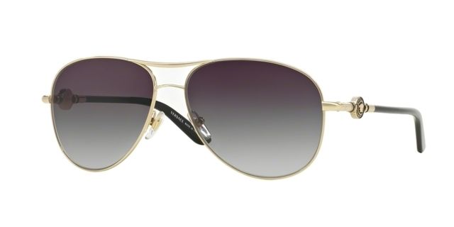 Versace Versace VE2157 Single Vision Prescription Sunglasses VE2157-12528G-58 - Lens Diameter 58 mm, Frame Color Pale Gold