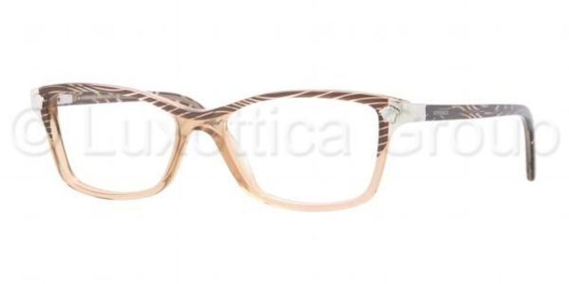 Versace Versace VE3156 Bifocal Prescription Eyeglasses 934-5315 - Waves Brown Frame, Demo Lens Lenses