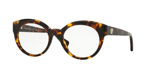 Versace Versace VE3217 Single Vision Prescription Eyeglasses 5148-51 - Havana Frame
