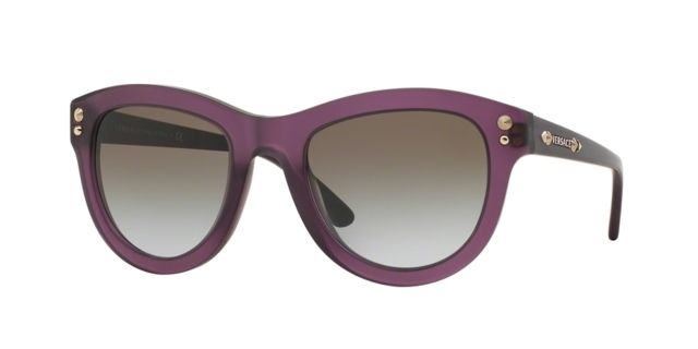 Versace Versace VE4291 Single Vision Prescription Sunglasses VE4291-513968-53 - Lens Diameter 53 mm, Frame Color Matte Transparent Violet