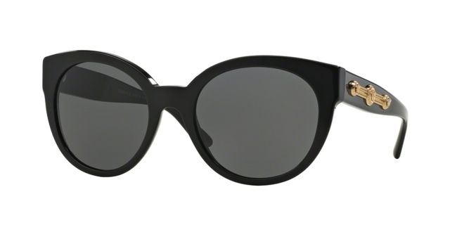 Versace Versace VE4294 Single Vision Prescription Sunglasses VE4294-GB1-87-56 - Lens Diameter 56 mm, Frame Color Black