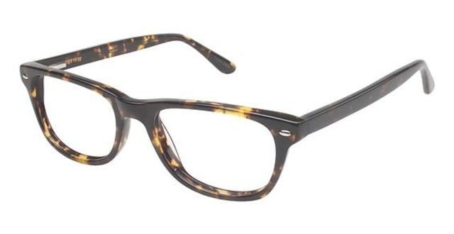 Visions Visions 203 Single Vision Prescription Eyeglasses - Frame Tortoise, Size 49/16mm VIVISION20301