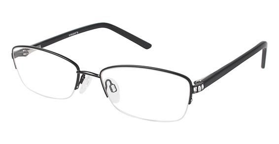 Visions Visions 222 Single Vision Prescription Eyeglasses - Frame BLACK VIVISION22203