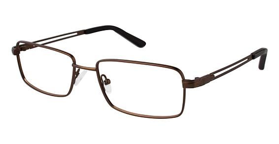 Visions Visions 225 Progressive Prescription Eyeglasses - Frame MATTE BROWN, Size 55/18mm VIVISION22502