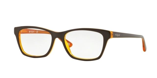 Vogue Vogue VO2714 Progressive Prescription Eyeglasses 2279-54 - Brown/Yellow/Orange Tr Frame
