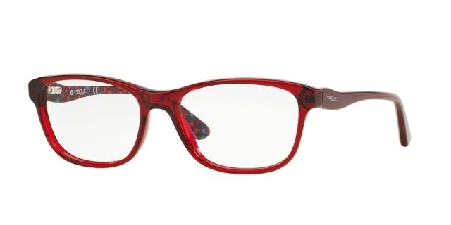 Vogue Vogue VO2908 Single Vision Prescription Eyeglasses 2257-53 - Transparent Bordeaux Frame