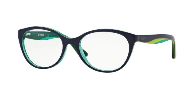 Vogue Vogue VO2962 Single Vision Prescription Eyeglasses 2311-51 - Blue/yellow Fluo/tr Aqua Frame
