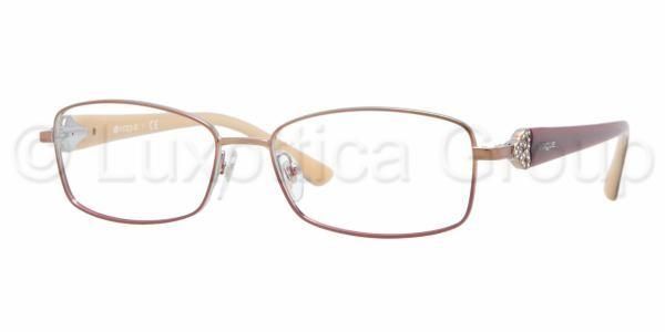 Vogue Vogue VO3845B Single Vision Prescription Eyeglasses 896-5416 - Brown / Pink Frame