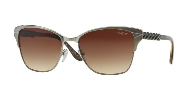 Vogue Vogue VO3949S Progressive Prescription Sunglasses VO3949S-548-13-57 - Lens Diameter 57 mm, Frame Color Brushed Gunmetal