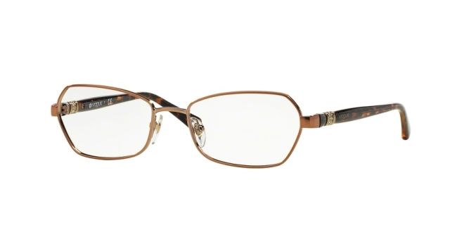 Vogue Vogue VO3970B Single Vision Prescription Eyeglasses 939-53 - Light Brown Frame