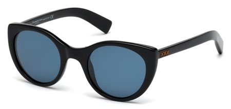 Zegna Couture Zegna Couture ZC0009 Progressive Prescription Sunglasses ZC00095001V - Lens Diameter 50 mm, Frame Color Shiny Black
